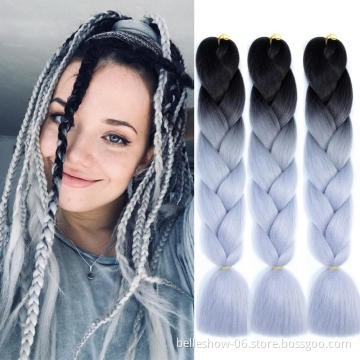 Hot sell wholesale braiding hair 24 inch  ombre braiding hair synthetic